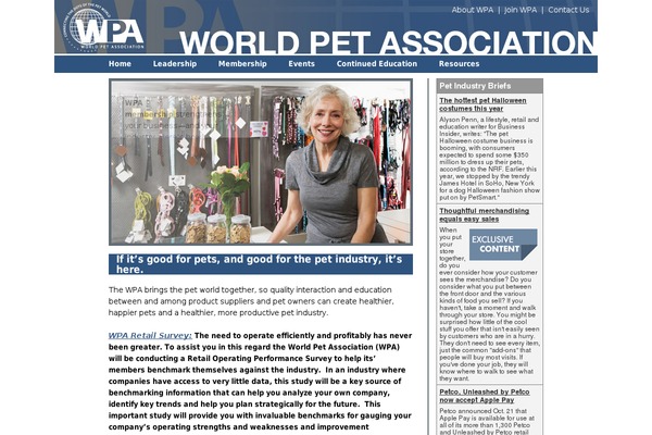 worldpetassociation.org site used Wpa