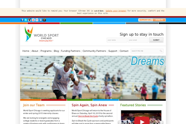 Site using Ditty News Ticker plugin