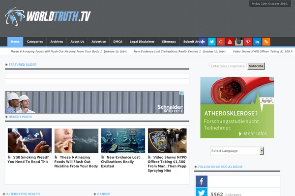 Site using AccessPress Social Counter plugin