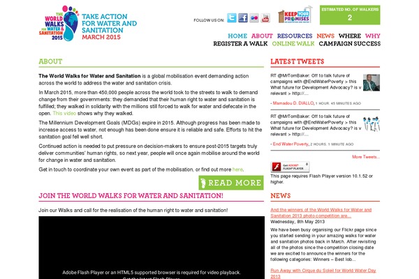 worldwalksforwater.org site used Kyp