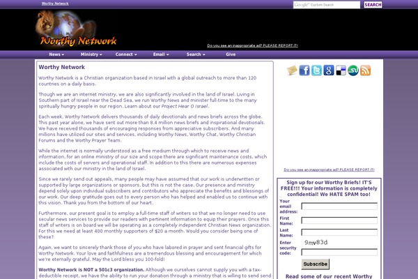 worthynetwork.com site used George-generate-press