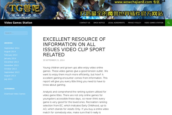 Twenty Fourteen theme site design template sample