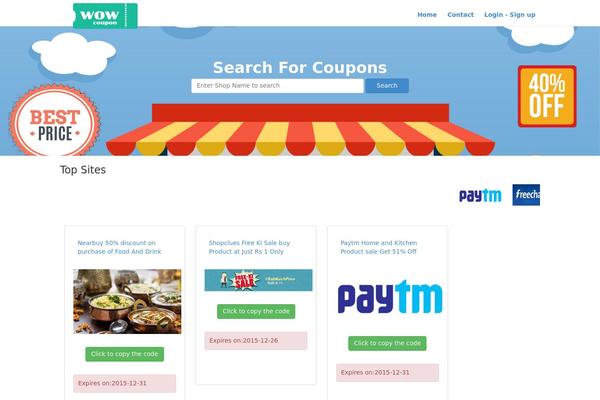 wowcoupon.in site used Coupons