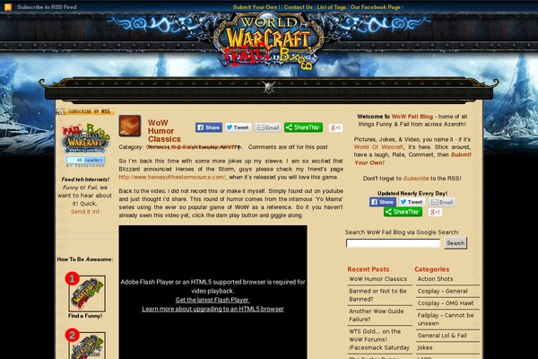 Site using FLV Embed plugin