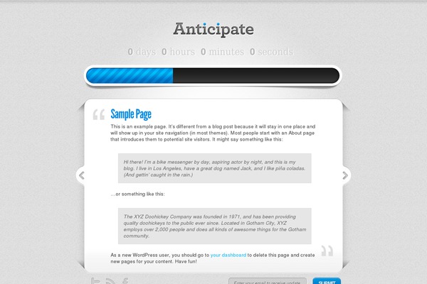 Site using Anticipate plugin