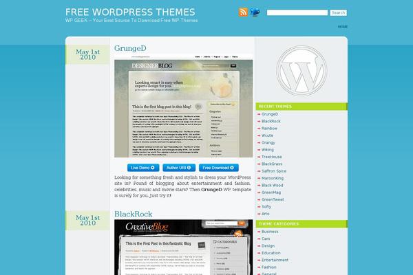 wp-geek.org site used Blogstation