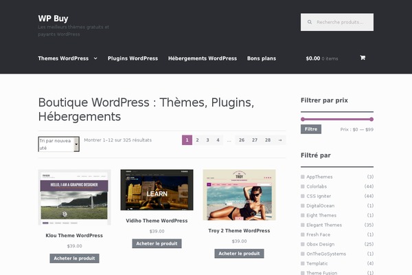Storefront theme site design template sample