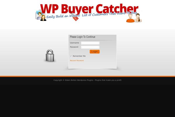 wpbuyercatcher.com site used Wso-launch-theme