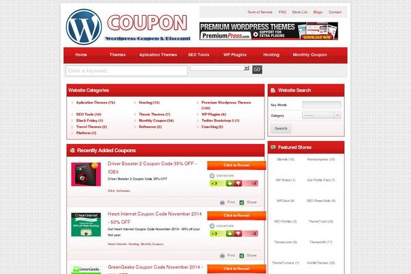 Couponpress theme site design template sample