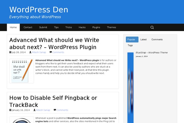 bluestrap theme websites examples