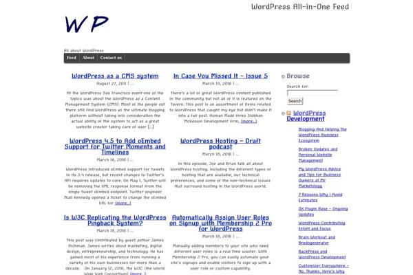 wpfeed.org site used Sonne