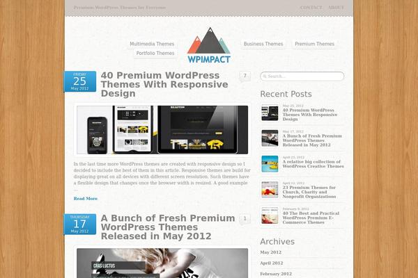 wpimpact.com site used Webs