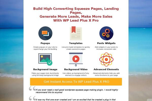 Site using Wp-lead-plus-x plugin