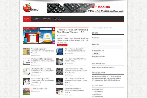 Jarida theme site design template sample