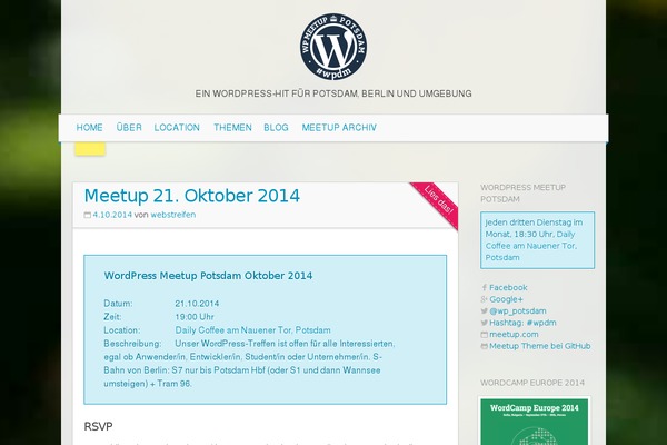 Twentyfifteen Child theme site design template sample