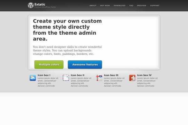 wpshopbuilder.com site used Extatic