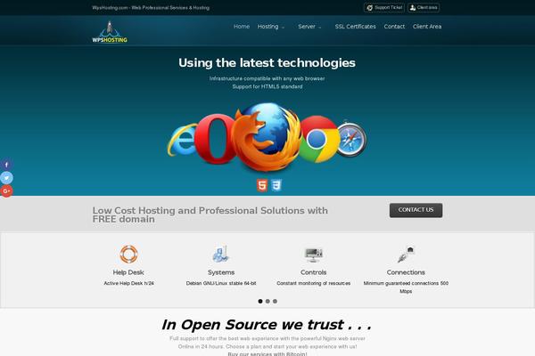 myHosting theme site design template sample