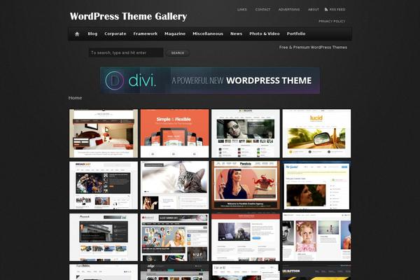 wpthemegallery.net site used Gallerypro