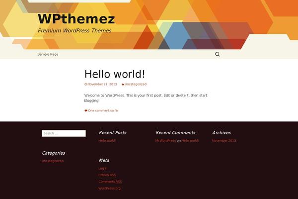 Twenty Thirteen theme site design template sample