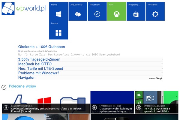 wpworld.pl site used Belinni
