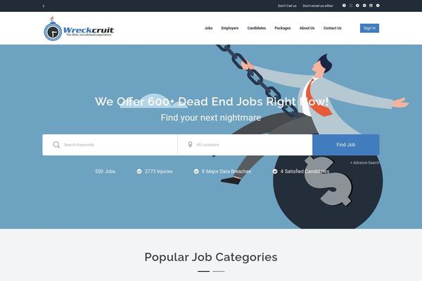 Site using Jobhunt-apply-with-facebook plugin