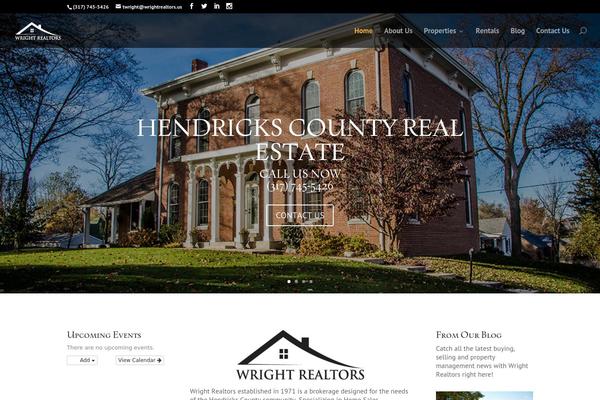 Wright theme site design template sample