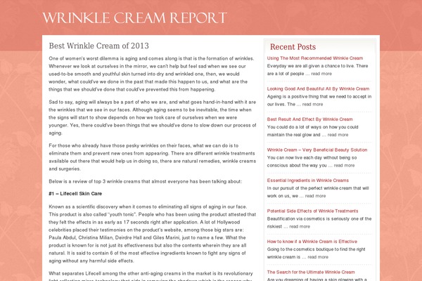 wrinklecreamreport.com site used Church