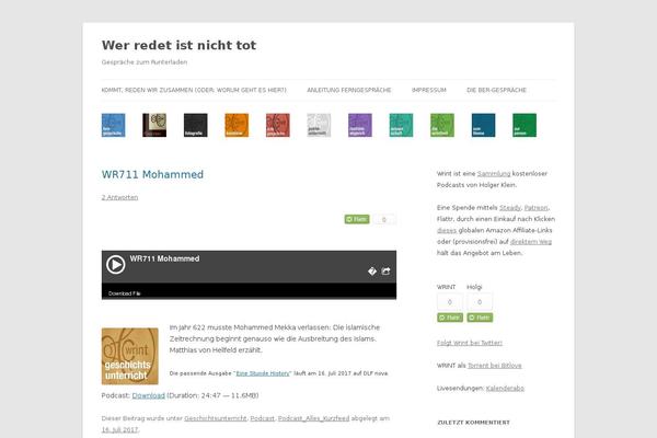 Site using Podlove Web Player plugin