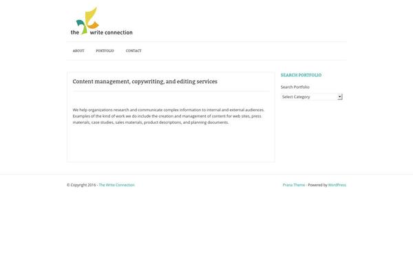 Prana theme site design template sample