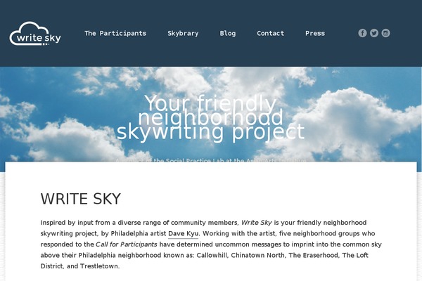 writesky.com site used Aerogram