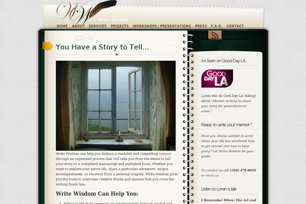 writewisdom.com site used Diary