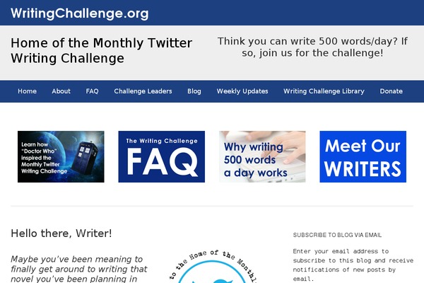 writingchallenge.org site used Authority-pro