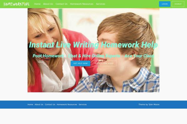 Tesseract theme site design template sample