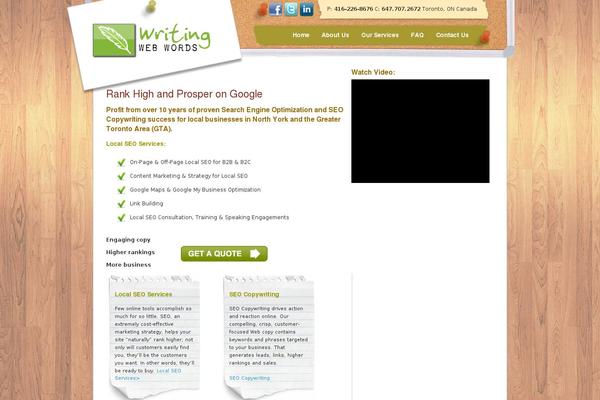 Default theme site design template sample