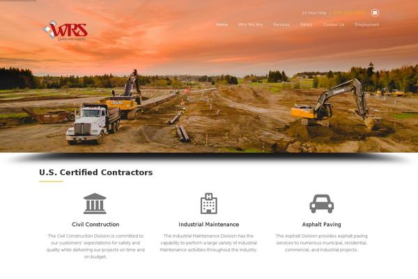Construction-child theme site design template sample