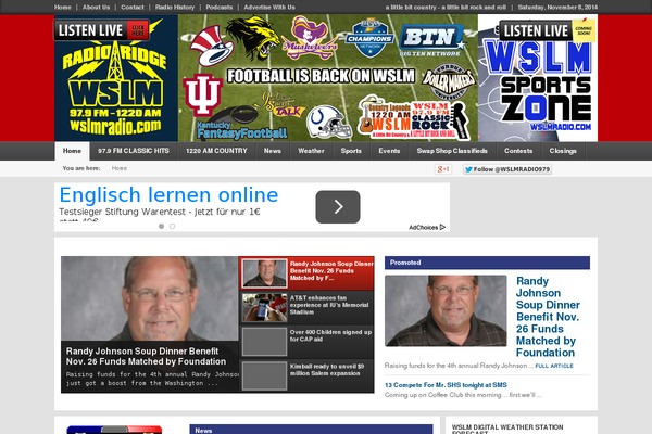 Site using Weather Underground plugin