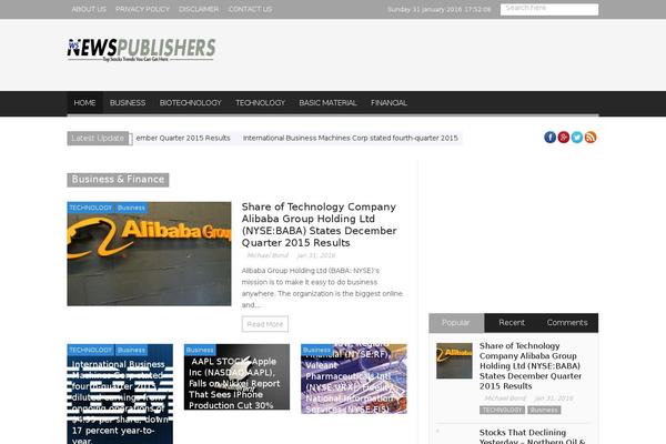 SaladMag theme site design template sample