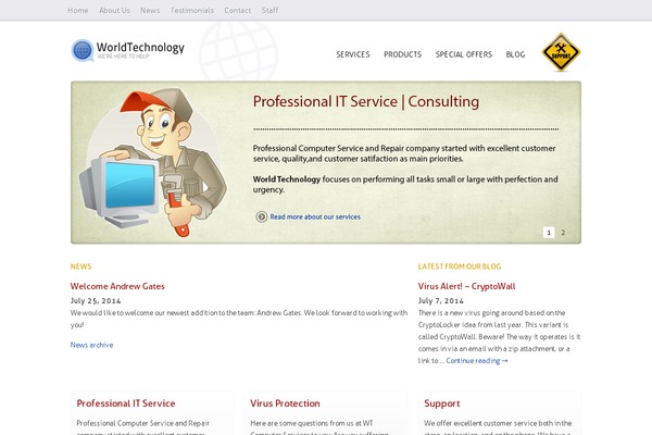 Wt theme site design template sample