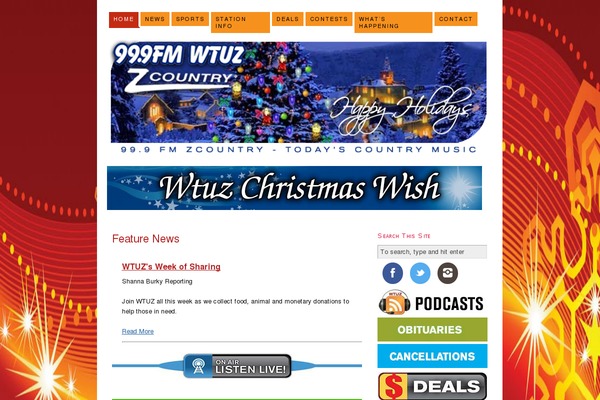 Site using Round Social Media Buttons plugin