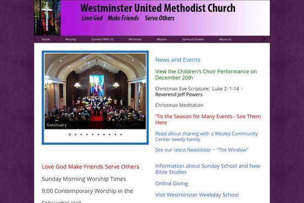 Vantage theme site design template sample