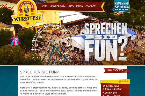wurstfest.com site used Wurstfest