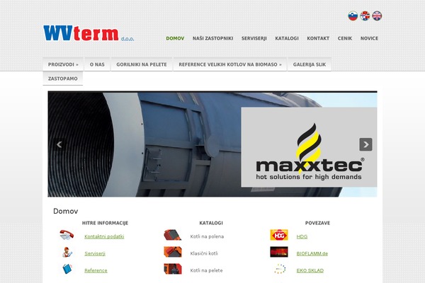 wvterm.si site used Proecta