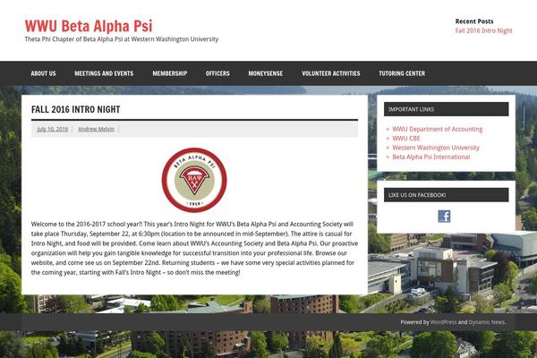 Dynamic News Lite theme site design template sample
