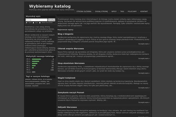 Snowblind theme site design template sample