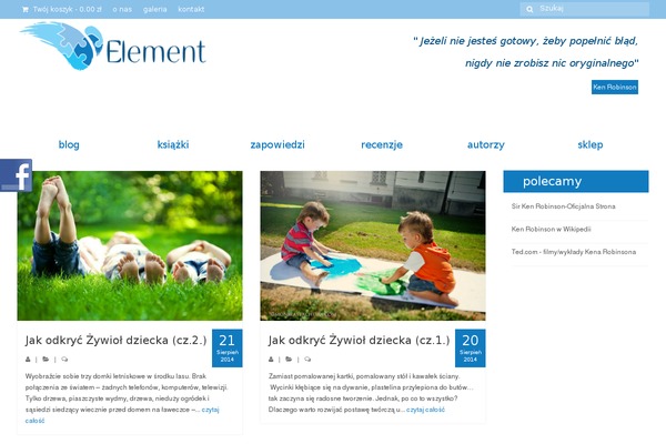 Element theme site design template sample