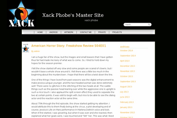 F2 theme site design template sample