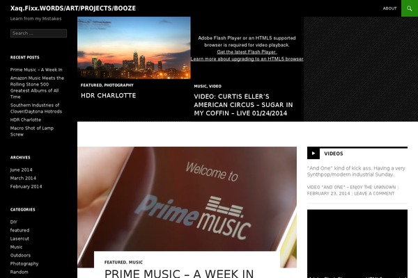 Site using Featured Video Plus plugin