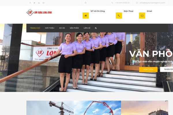 Constructo theme site design template sample