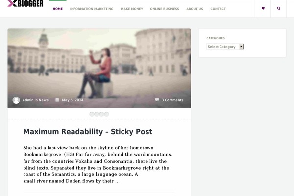 Readable theme site design template sample