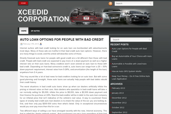 Carsmania theme site design template sample
